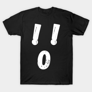 A screaming face made of two exclamation points and the letter 'O' T-Shirt